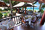 Restaurant tables with a view of the sea